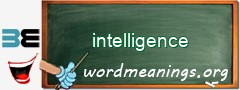 WordMeaning blackboard for intelligence